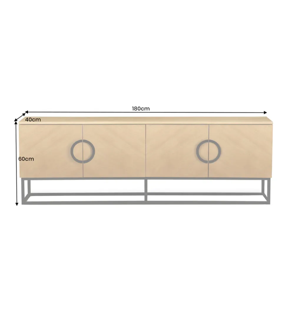 Stolik pod TV GRANDEZZA 180 cm kolor drewna dębu