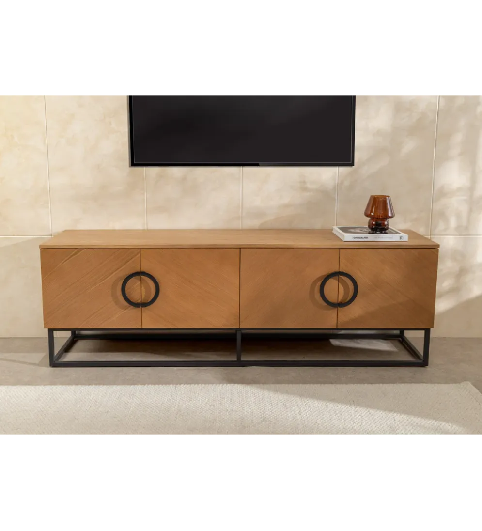 Stolik pod TV GRANDEZZA 180 cm kolor drewna dębu