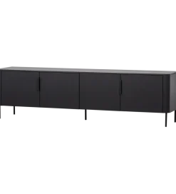 Stolik pod TV GUNNAR 200 cm czarny mat