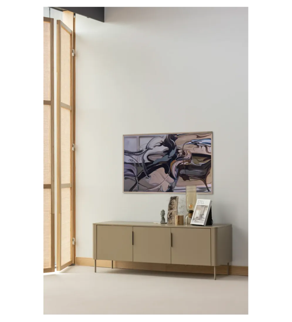 Stolik pod TV GUNNAR 154 cm drewno sosny szary