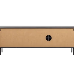 Stolik pod TV GUNNAR 154 cm drewno sosny czarny mat