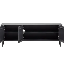 Stolik pod TV GUNNAR 154 cm drewno sosny czarny mat