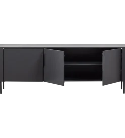 Stolik pod TV GUNNAR 154 cm drewno sosny czarny mat