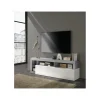 Stolik pod TV HAMBURG 184 cm biały z dodatkiem koloru szarego