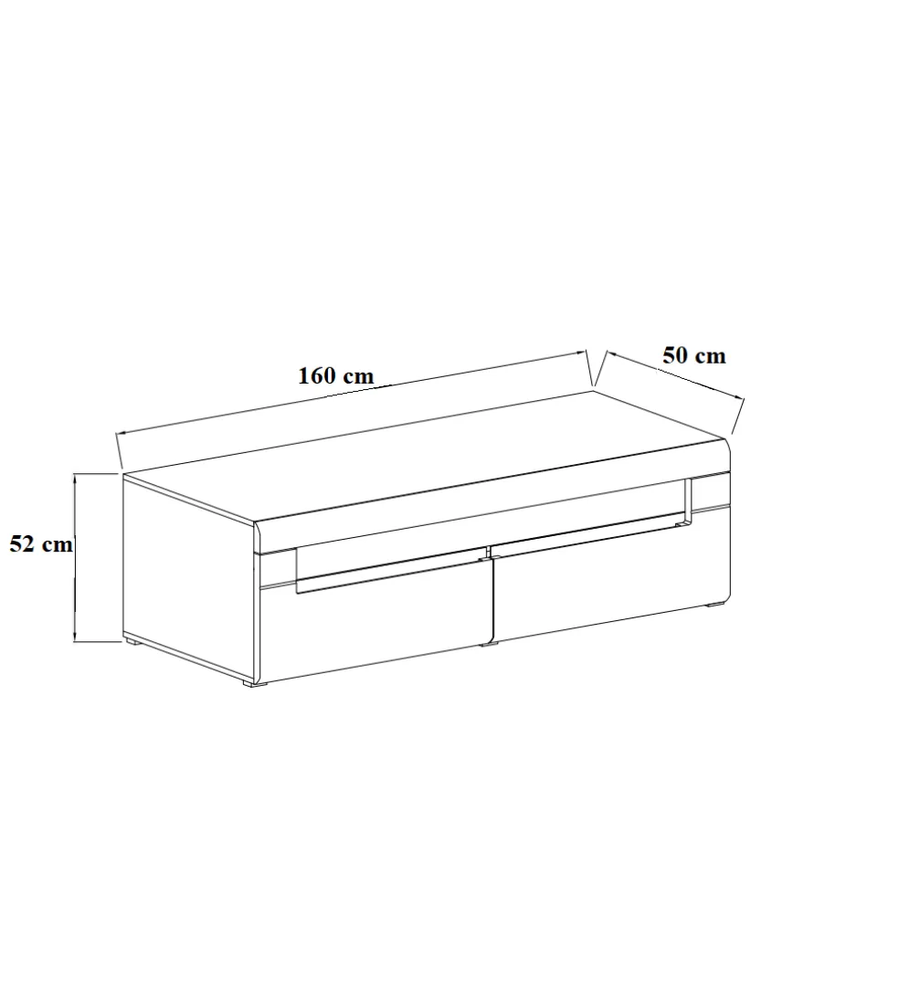 Stolik pod Tv HEKTOR WM 160 cm antracytowy