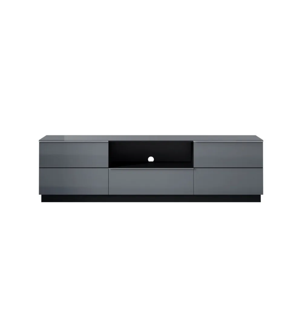 Stolik pod TV HELIO 180 cm szaro czarny
