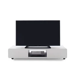Stolik pod TV JEFF III 140 cm biało czarny
