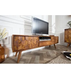 Stolik pod TV Komodo Mystic Living 140 cm drewno sheesham
