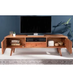Stolik pod TV Komodo Mystic Living 140 cm drewno akacja