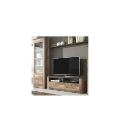 Stolik pod TV LARONA 140 Cm O Wybarwieniu Satin Nussbaum z kolorem Touchwood