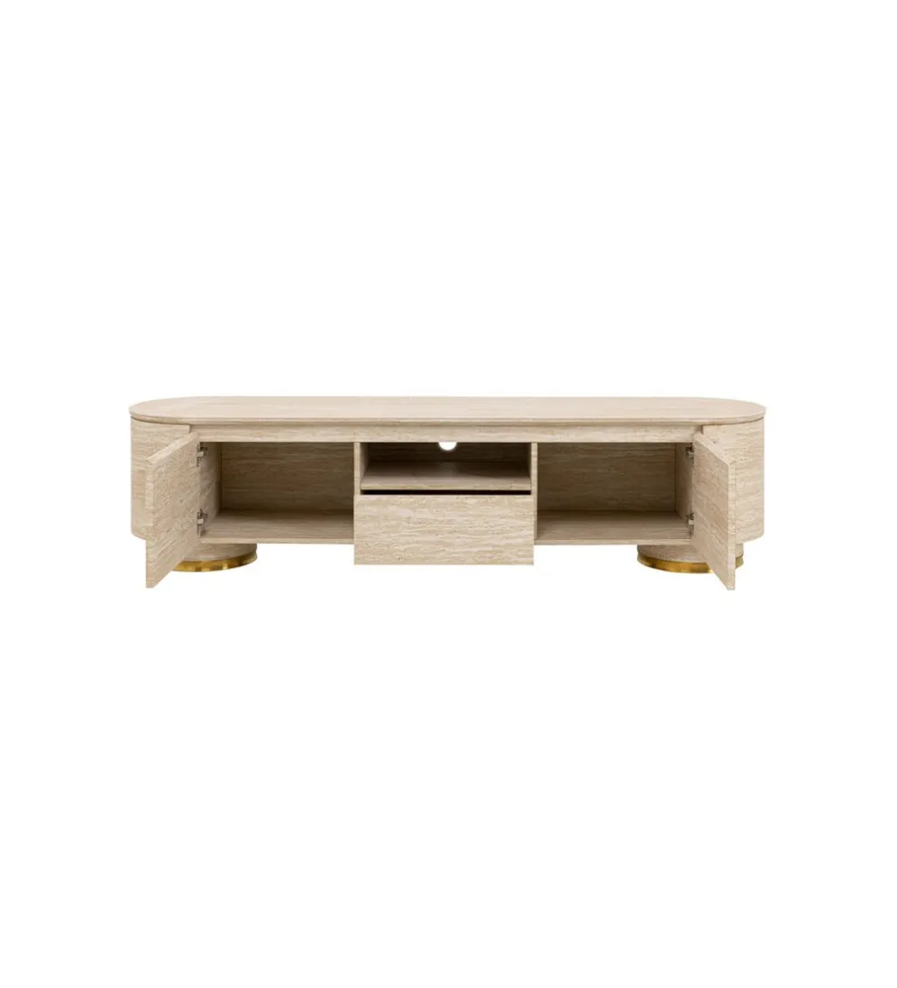 Stolik pod TV LINNEA 160 x 45 cm naturalny