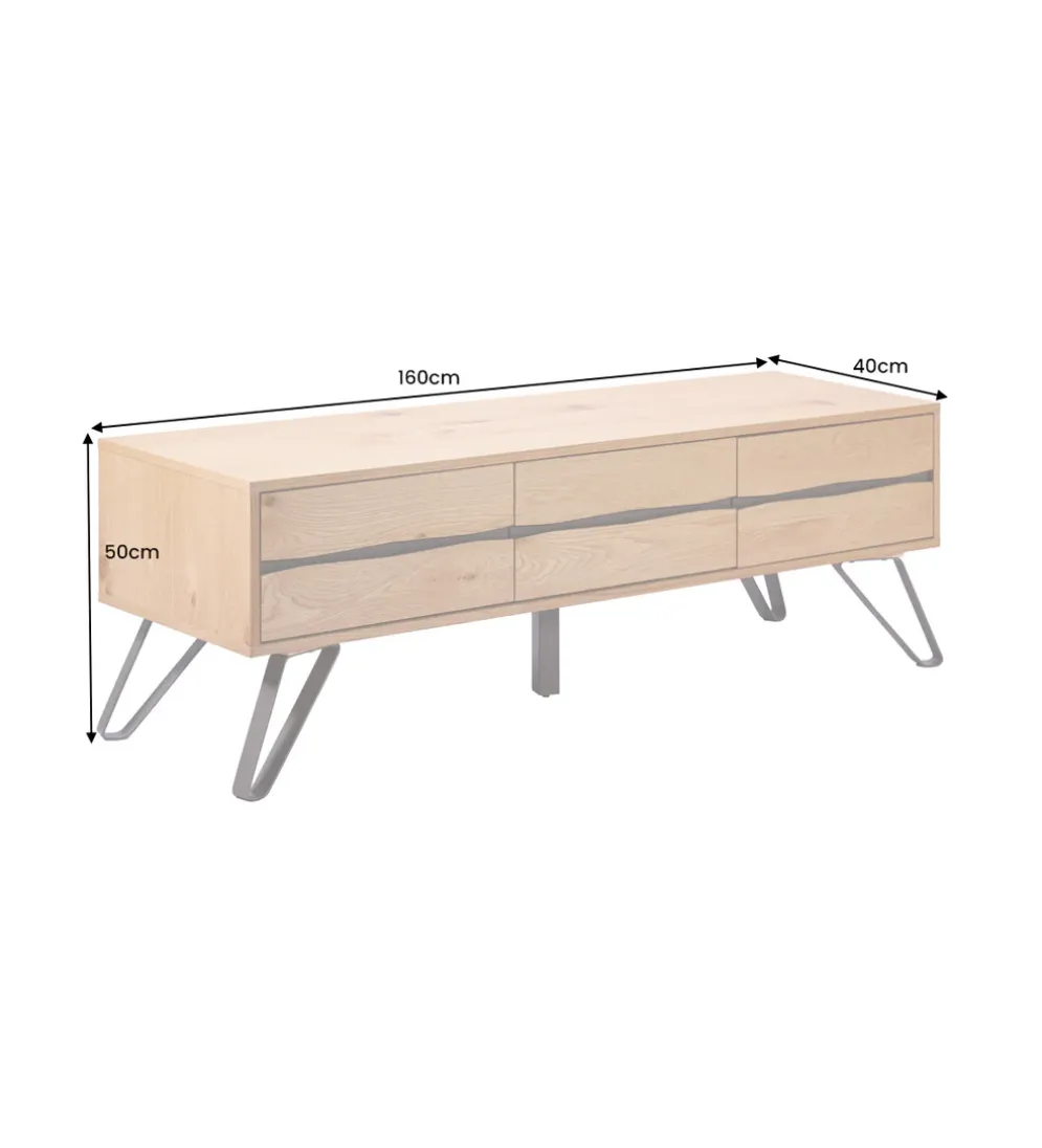 Stolik pod TV LIVING EDGE 160 cm kolor drewno dębu