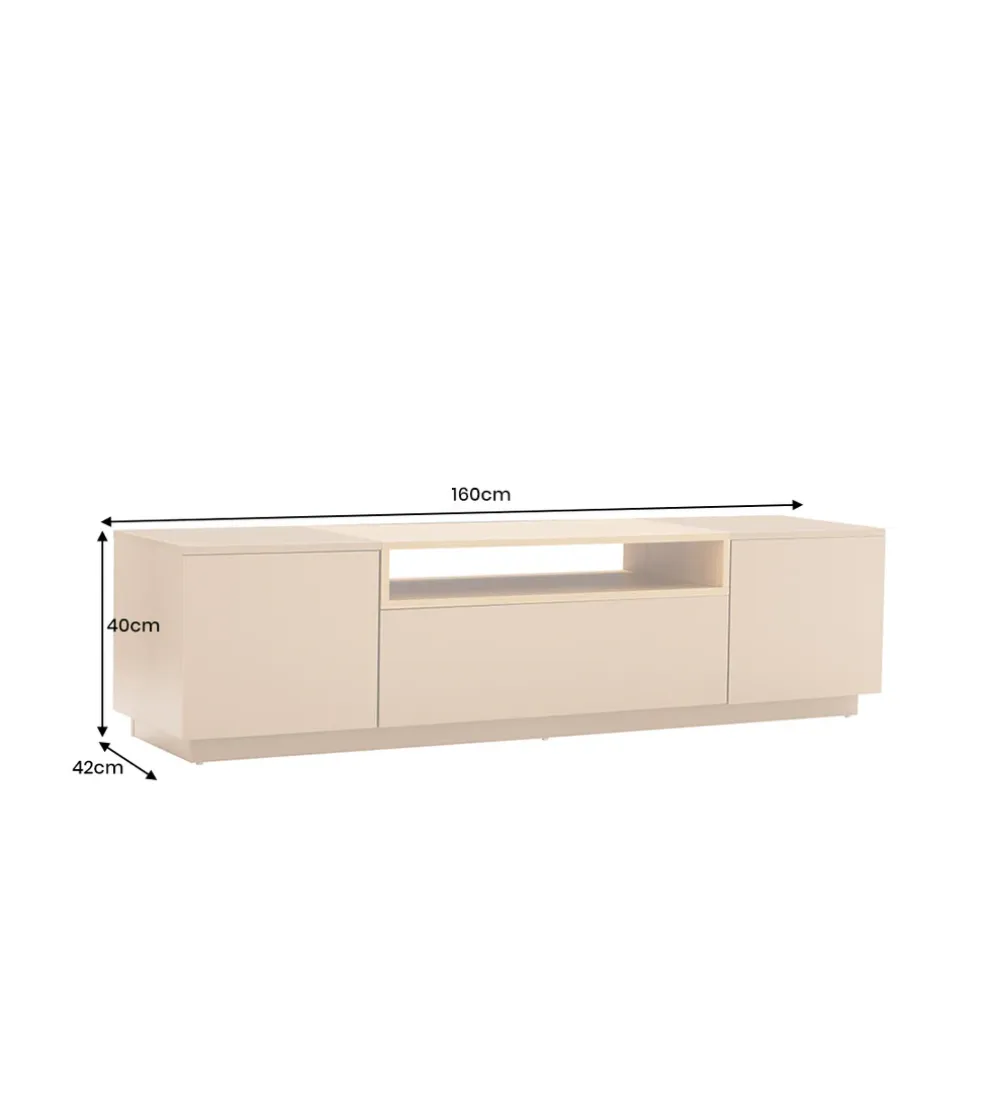 Stolik pod TV LOFT 160 cm beżowa naturalna