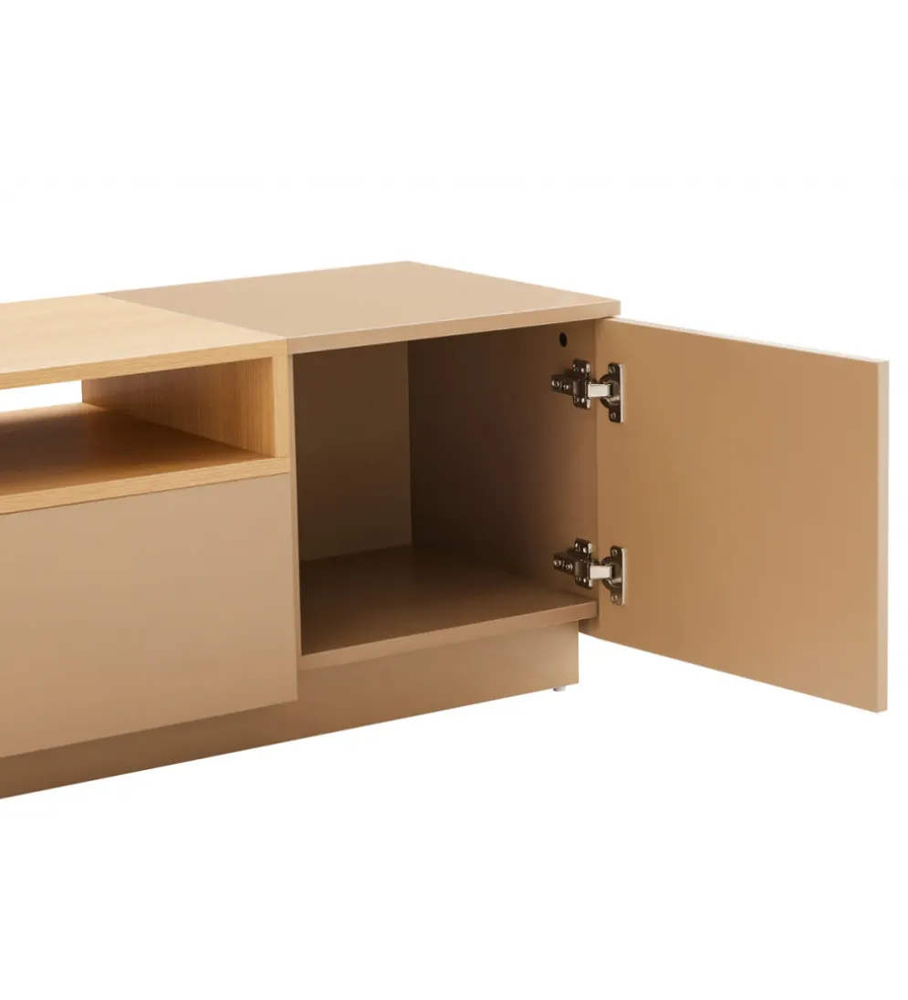 Stolik pod TV LOFT 160 cm beżowa naturalna