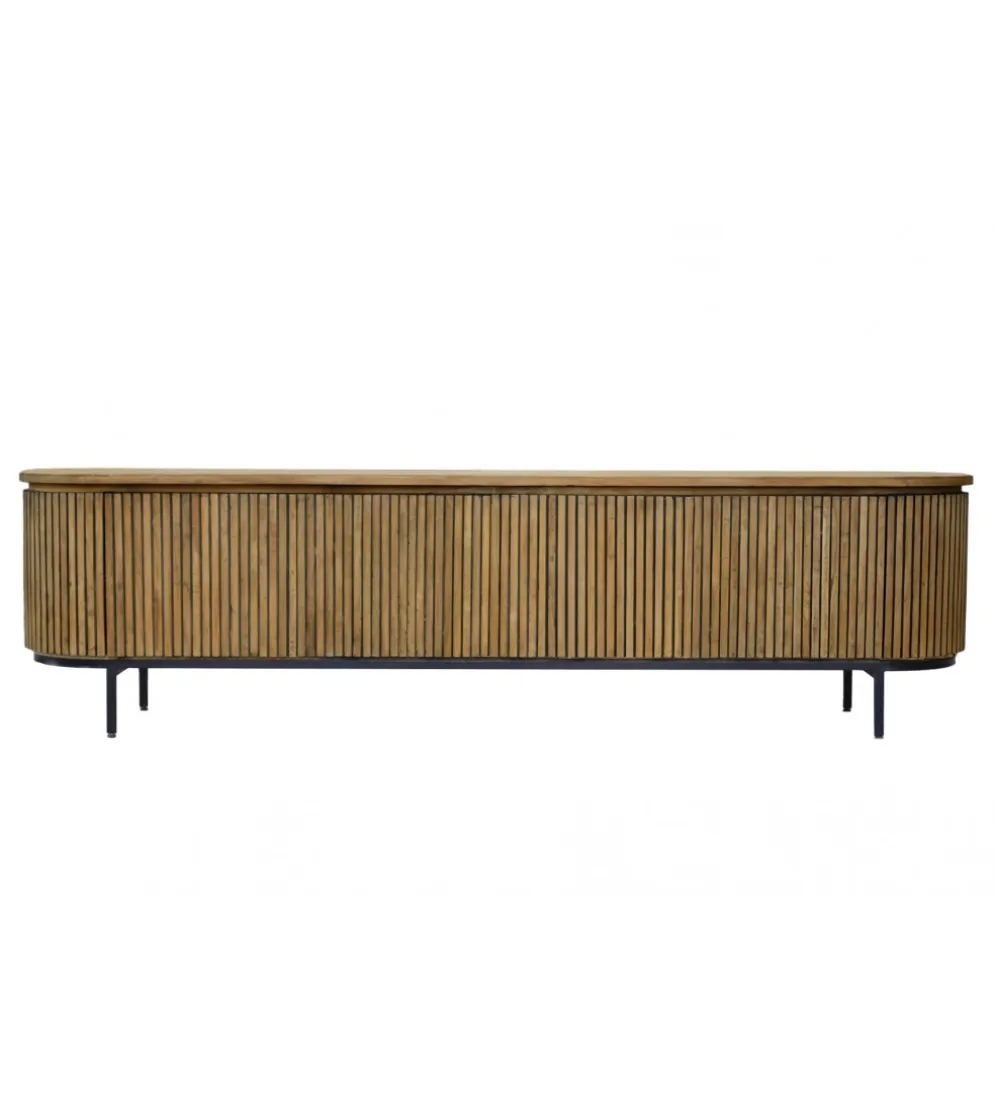 Stolik pod TV LUSAN 210 cm drewno teak