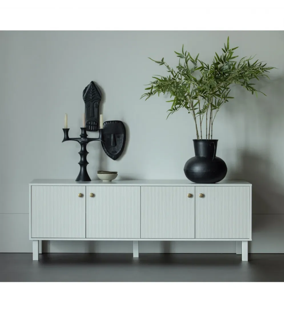 Stolik pod TV MADU 160 cm drewno sosny szary