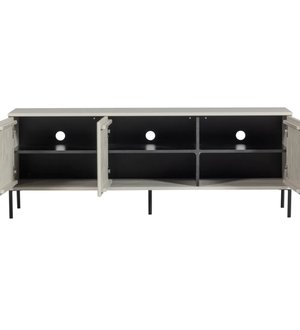 Stolik pod TV NEW GRAVURE 150 cm drewno sosny dust