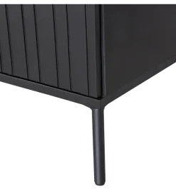 Stolik pod TV NEW GRAVURE 100 cm drewno sosny czarny