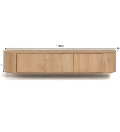Stolik pod TV NOVERO ZWEVEND 180 cm naturalny