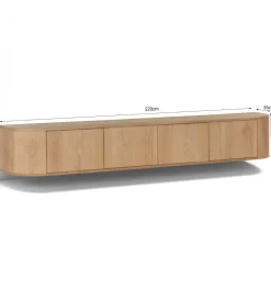 Stolik pod TV NOVERO ZWEVEND 220 cm naturalny