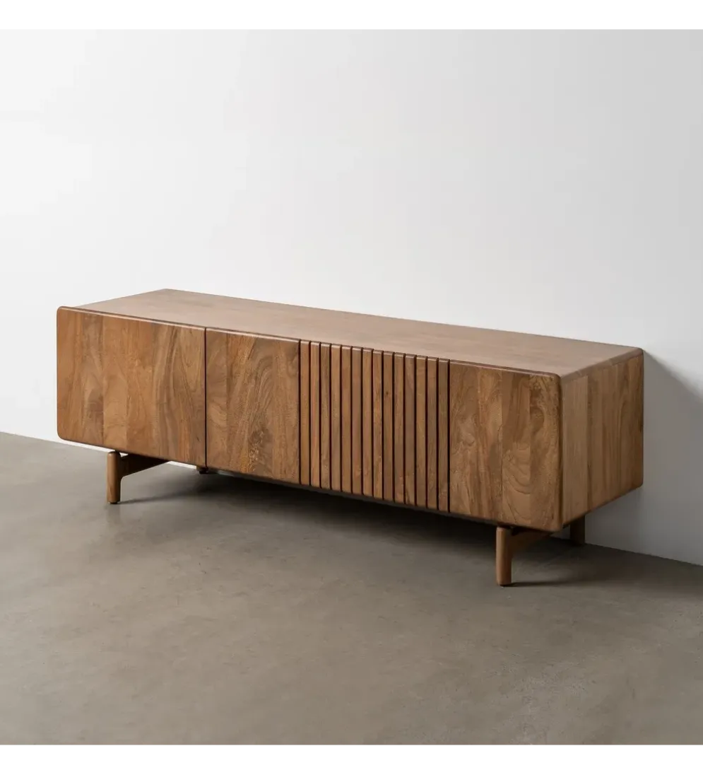 Stolik pod TV PERSOTON 160 cm drewno mango