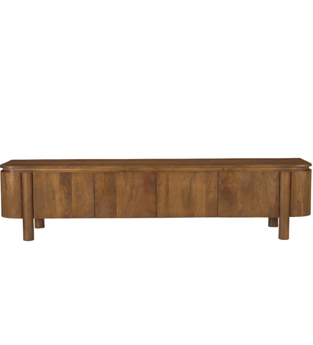 Stolik pod TV SALANO 210 cm drewno mango naturalna