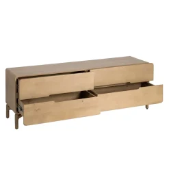 Stolik pod TV SELVADE 160 cm drewno mango