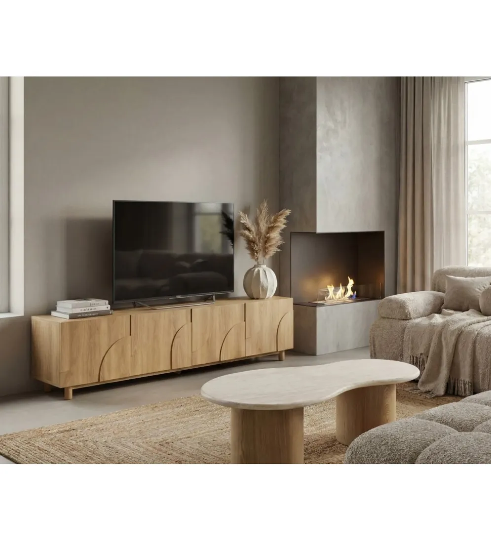 Stolik pod TV SHERIDAN 200 cm naturalna