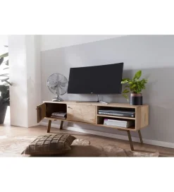 Stolik pod TV SIKAR 145 cm drewno mango