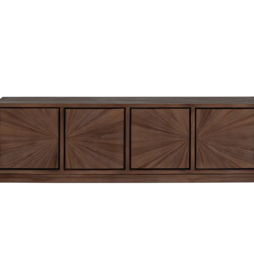 Stolik pod TV SUN 150 cm drewno teak brązowy