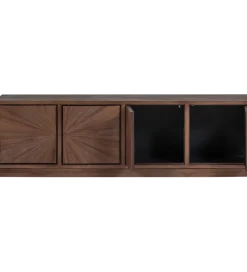 Stolik pod TV SUN 150 cm drewno teak brązowy