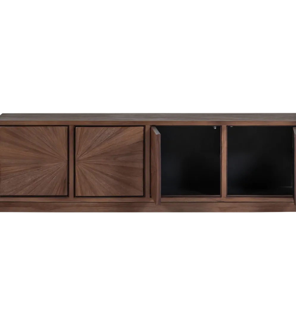 Stolik pod TV SUN 150 cm drewno teak brązowy
