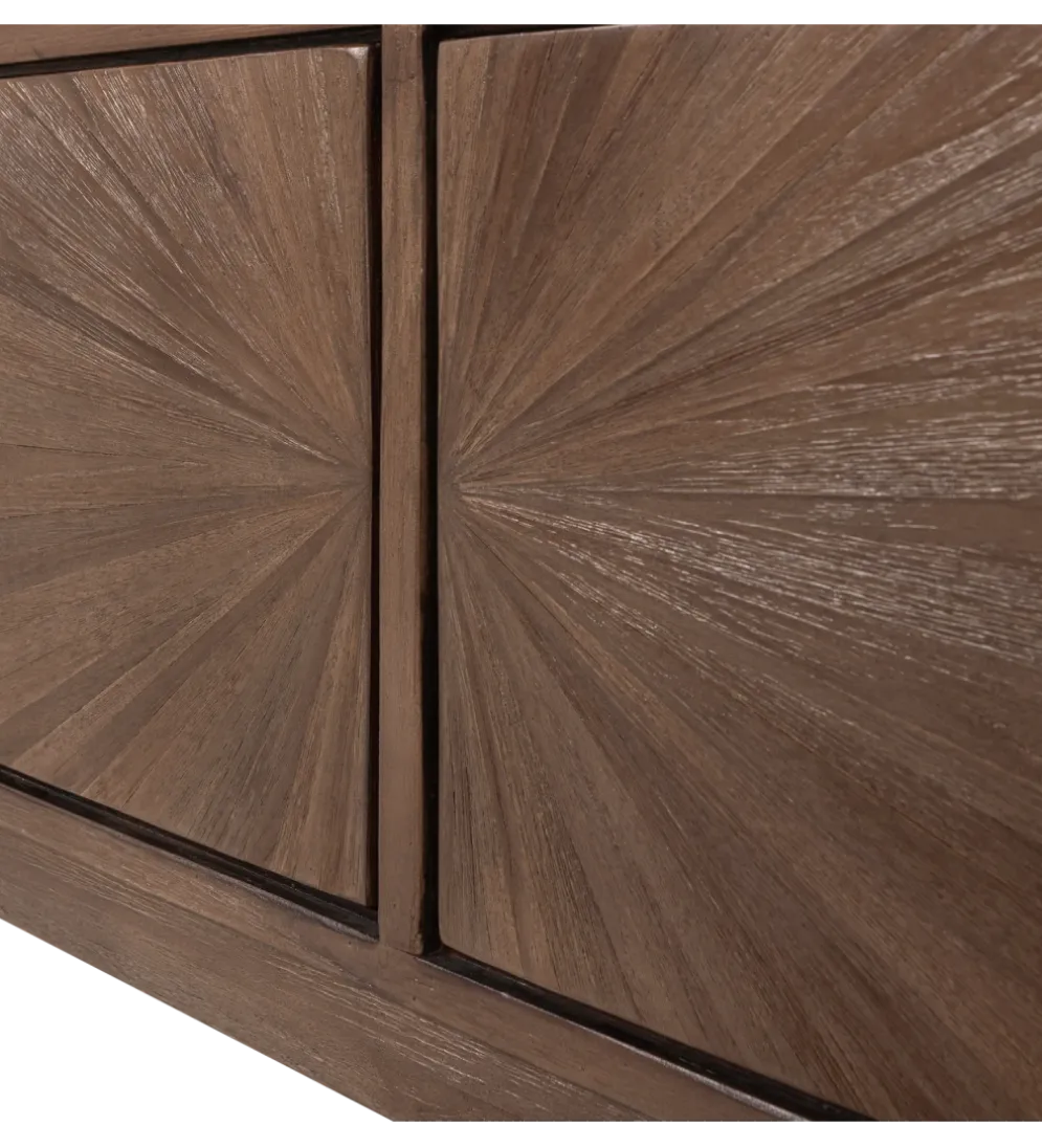 Stolik pod TV SUN 150 cm drewno teak brązowy