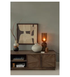 Stolik pod TV SUN 200 cm drewno teak brązowy