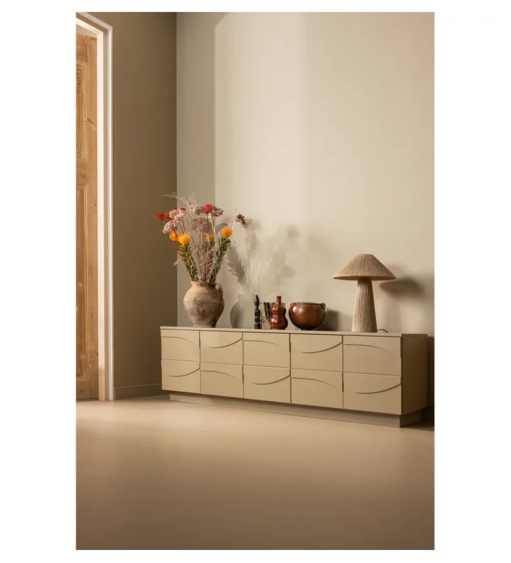 Stolik pod TV TEO 180 cm drewno sosnowe mud