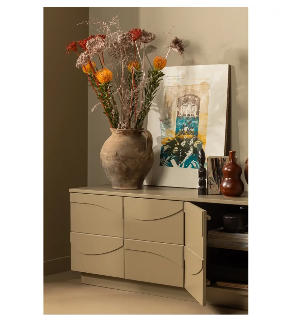 Stolik pod TV TEO 180 cm drewno sosnowe mud