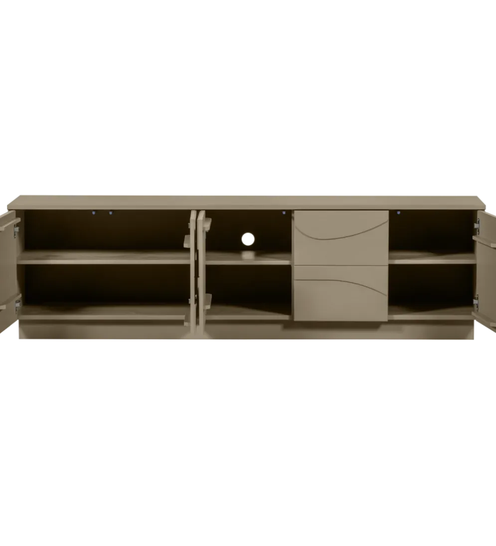 Stolik pod TV TEO 180 cm drewno sosnowe mud