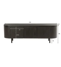 Stolik pod TV Tobago 170 cm czarny