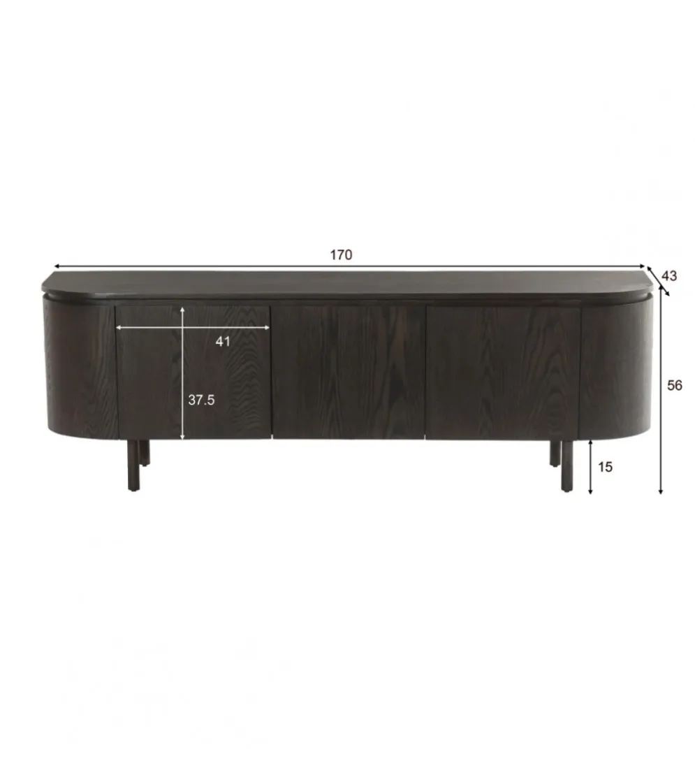 Stolik pod TV Tobago 170 cm czarny