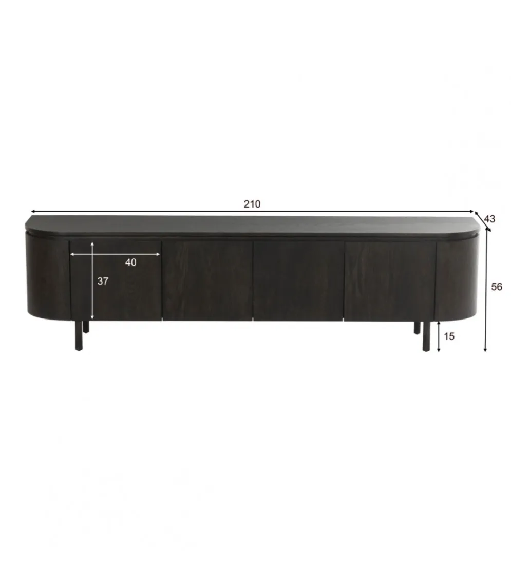 Stolik pod TV Tobago 210 cm czarny