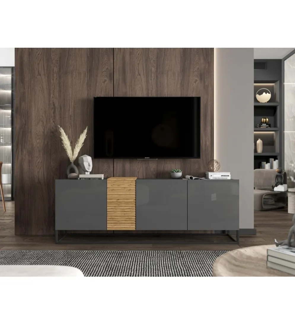 Stolik pod TV VANTA 160 cm antracytowy