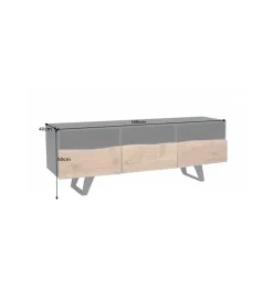 Stolik pod Tv Welden 140 cm drewno akacja