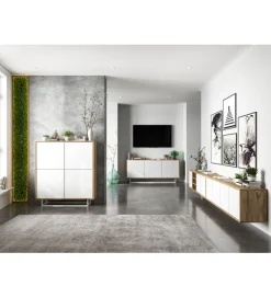 Stolik pod Tv wiszący Apollo B 150 cm biały