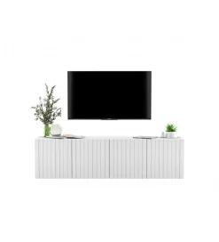 Stolik pod TV wiszący ELPIS 150 cm biały