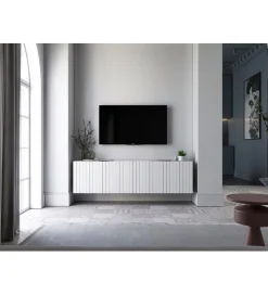 Stolik pod TV wiszący ELPIS 150 cm biały