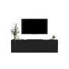 Stolik pod TV wiszący ELPIS 150 cm czarny
