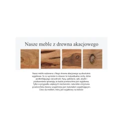 Stolik pod Tv wiszący EUFRAT Amazonas 160 cm drewno akacja