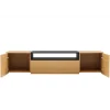 Stolik pod TV wiszący LOFT 160 cm naturalna czarna