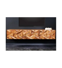 Stolik pod TV wiszący MIRANDA 160 cm drewno sheesham