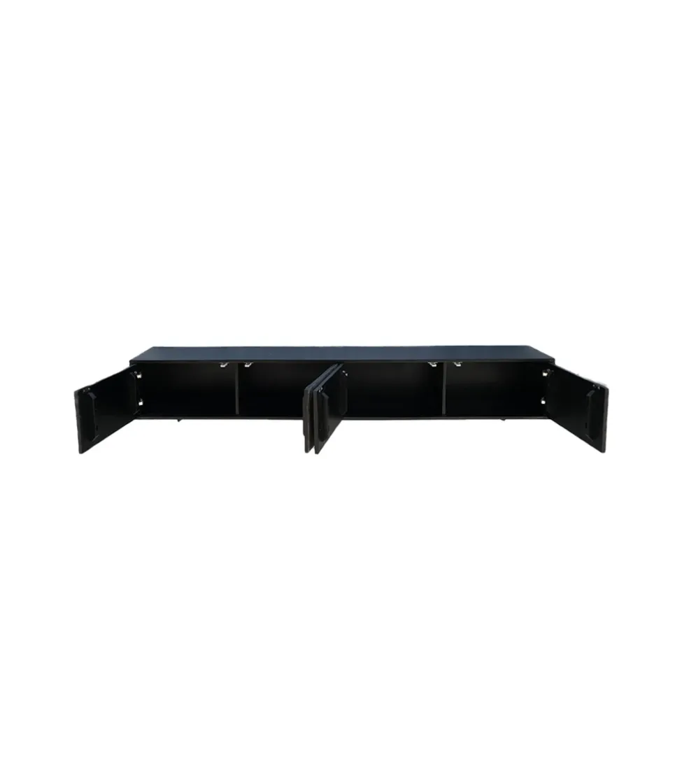 Stolik pod TV wiszący MOUNTAIN SOUL 200 cm drewno akacja czarny